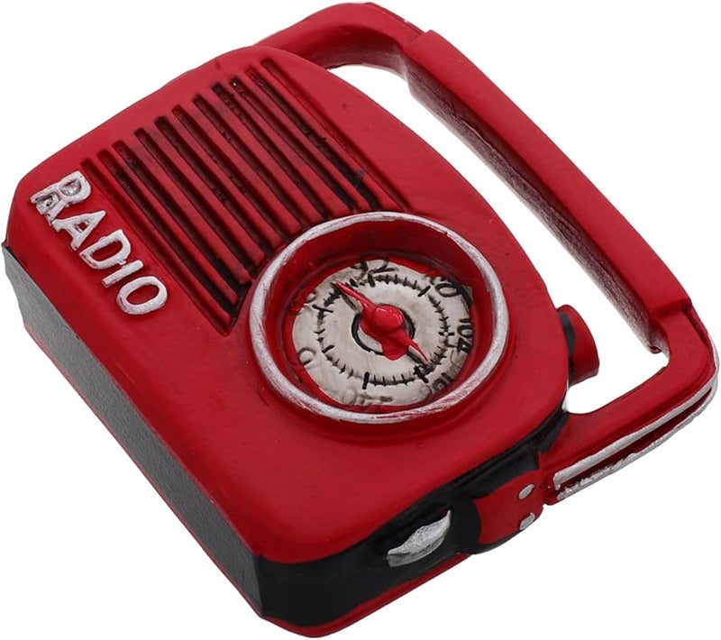 راديو راتنج عتيق نموذج مصغر زخرفة رجعية ديكور المنزل دعامة التصوير - Image 1